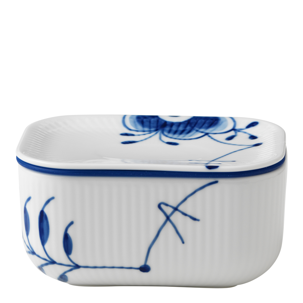 Blue Fluted Mega Smörask med lock 42 cl