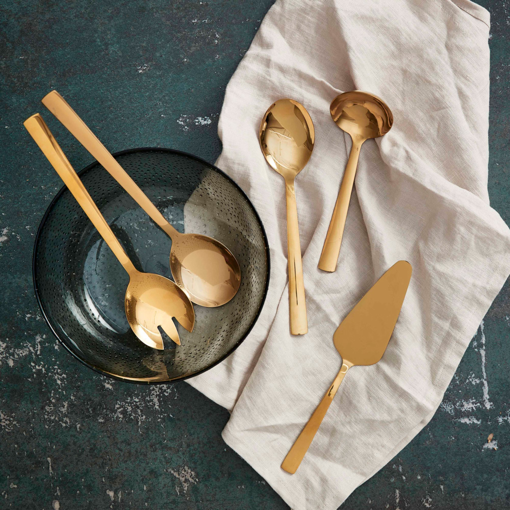 Raw Serveringset 5 delar Guld