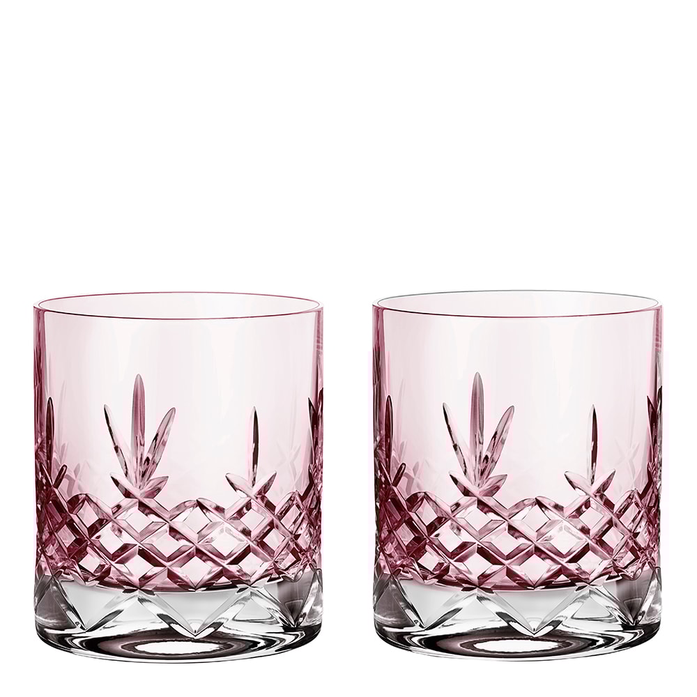 Crispy Lowball Glas 38 cl 2-pack Rosa