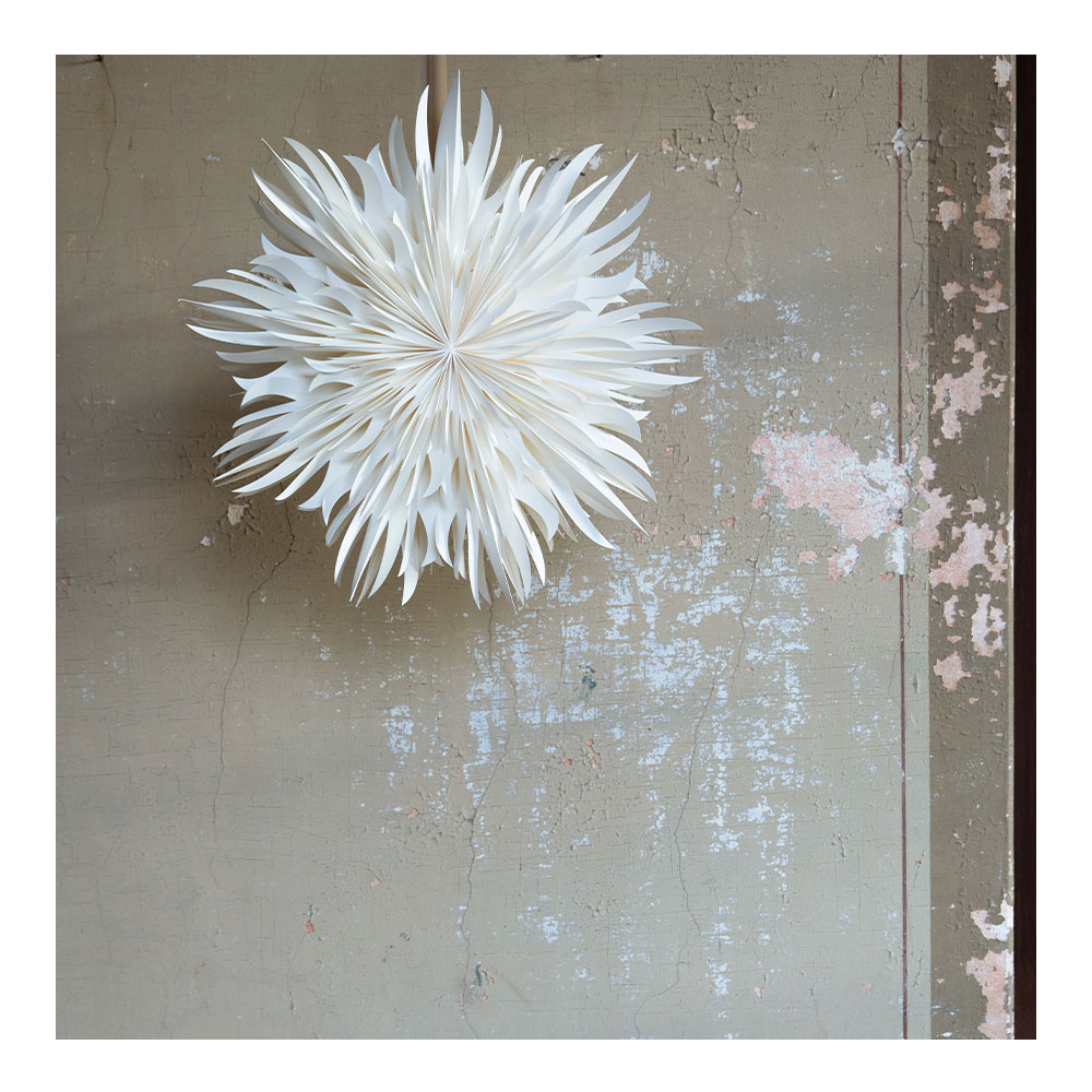 Eldig Julstjärna 52 cm Vit