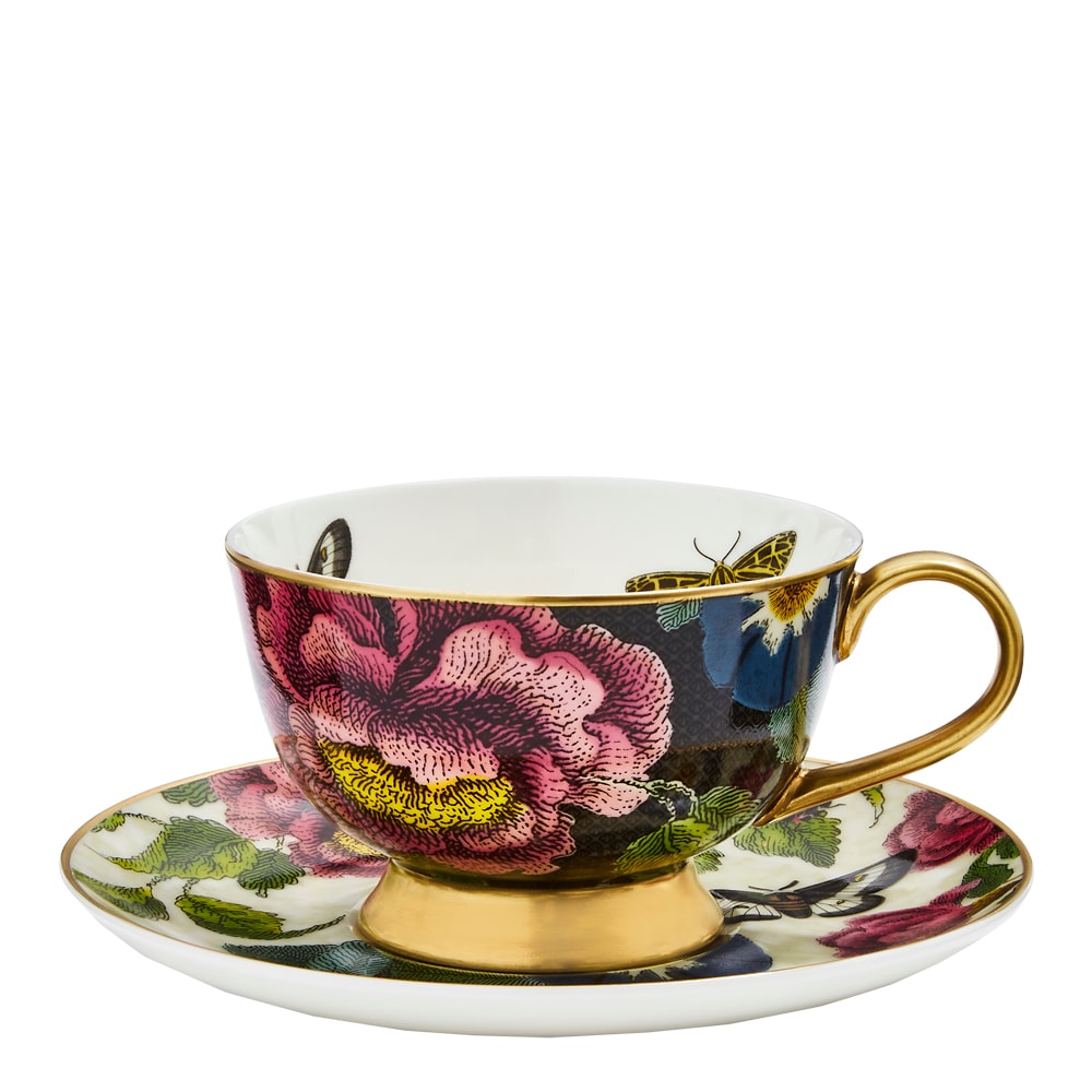 Creatures of Curiosity Tekopp med fat 20 cl Dark Floral