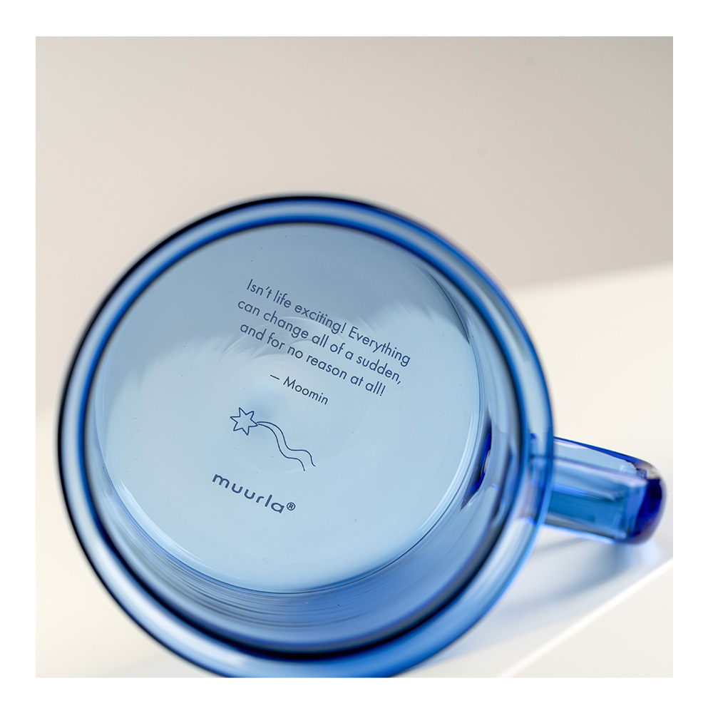 Mumin Glasmugg Mumintrollet 35 cl Blå