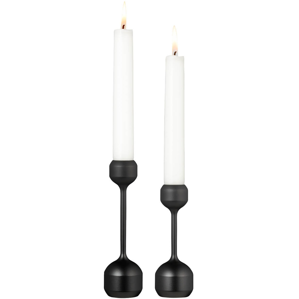 Silhouette Ljusstake Set 12+14,5 cm Svart