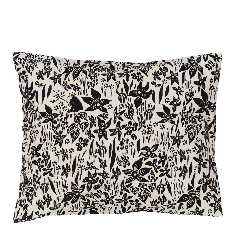 Mumin Örngott 50x60 cm Lilja Svart/Vit