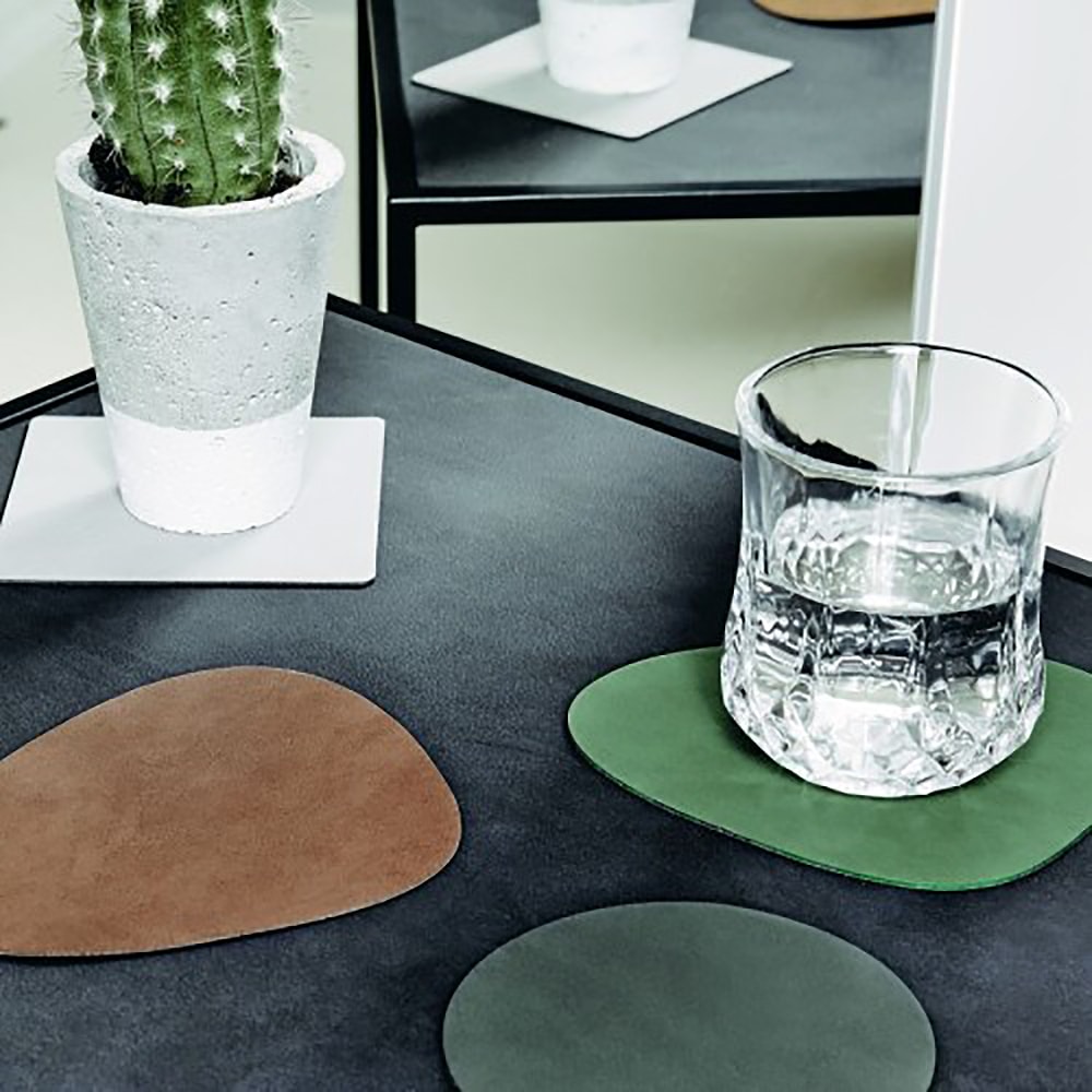 Nupo Curve Glasunderlägg 11x13 cm Militärgrön