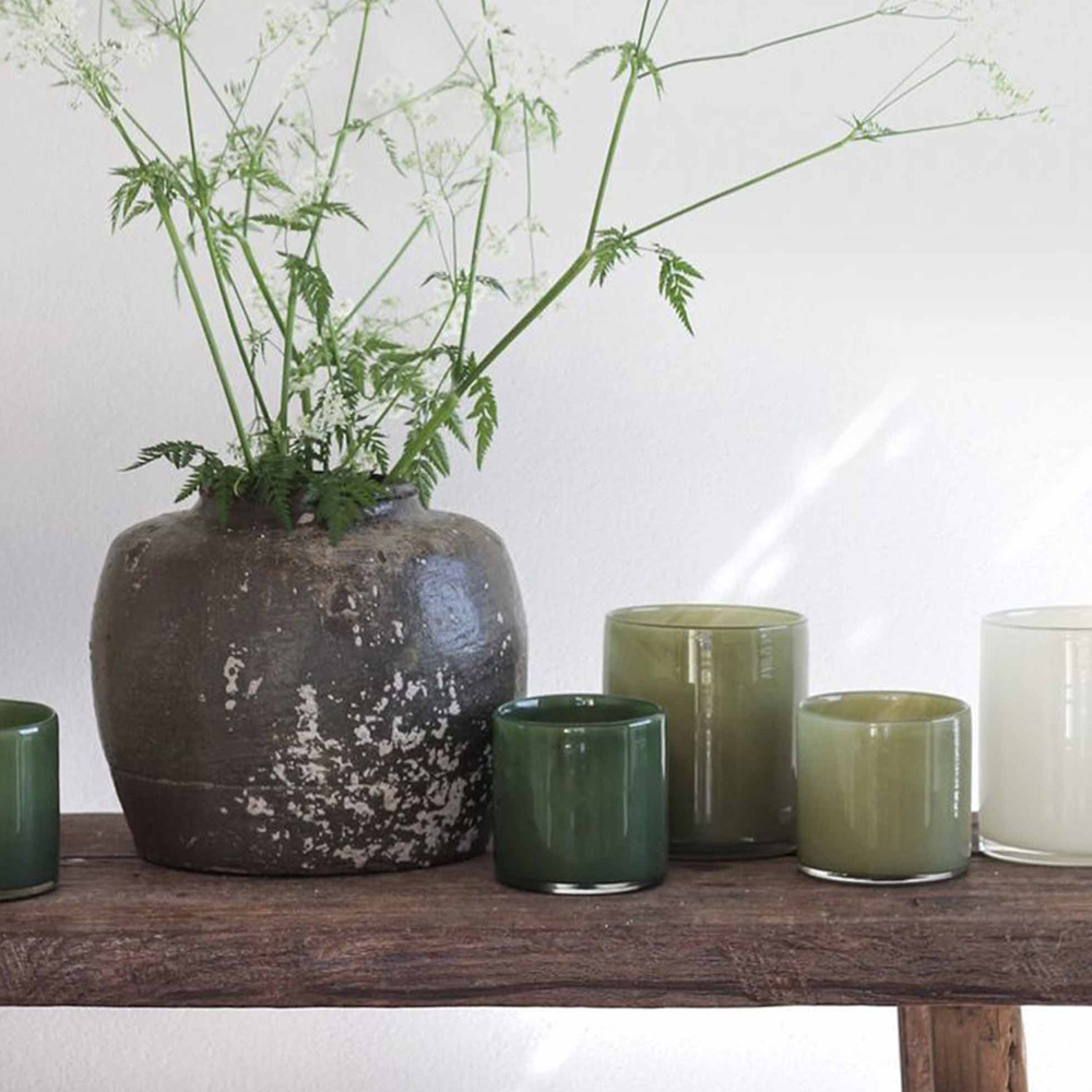 Lyric Ljuslykta 8x8 cm Olive Green