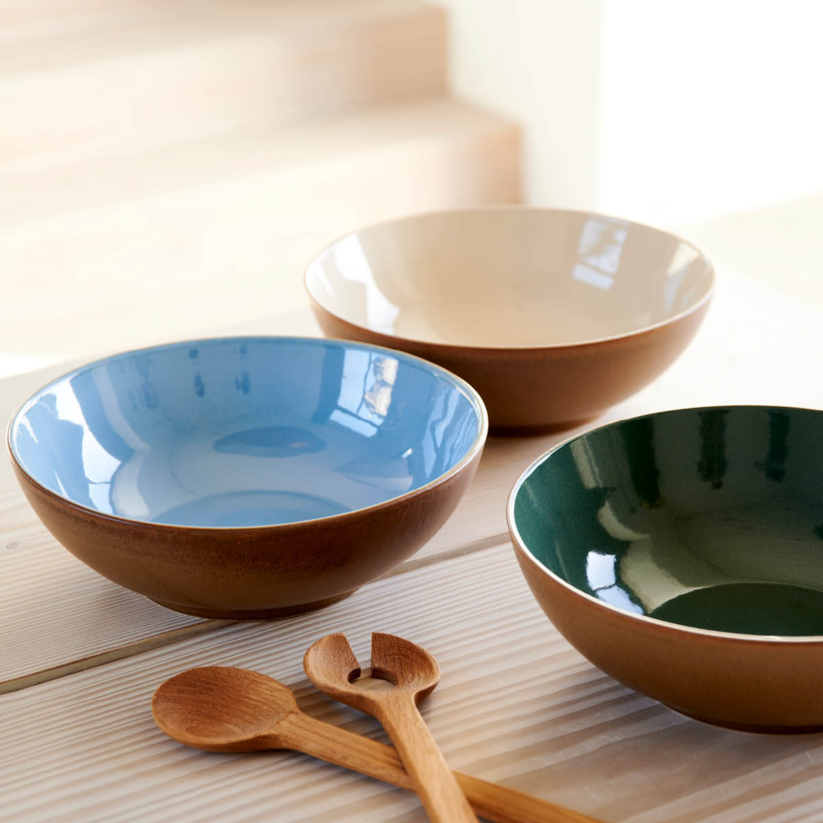 BITZ Salladsskål 24 cm Wood/Ocean