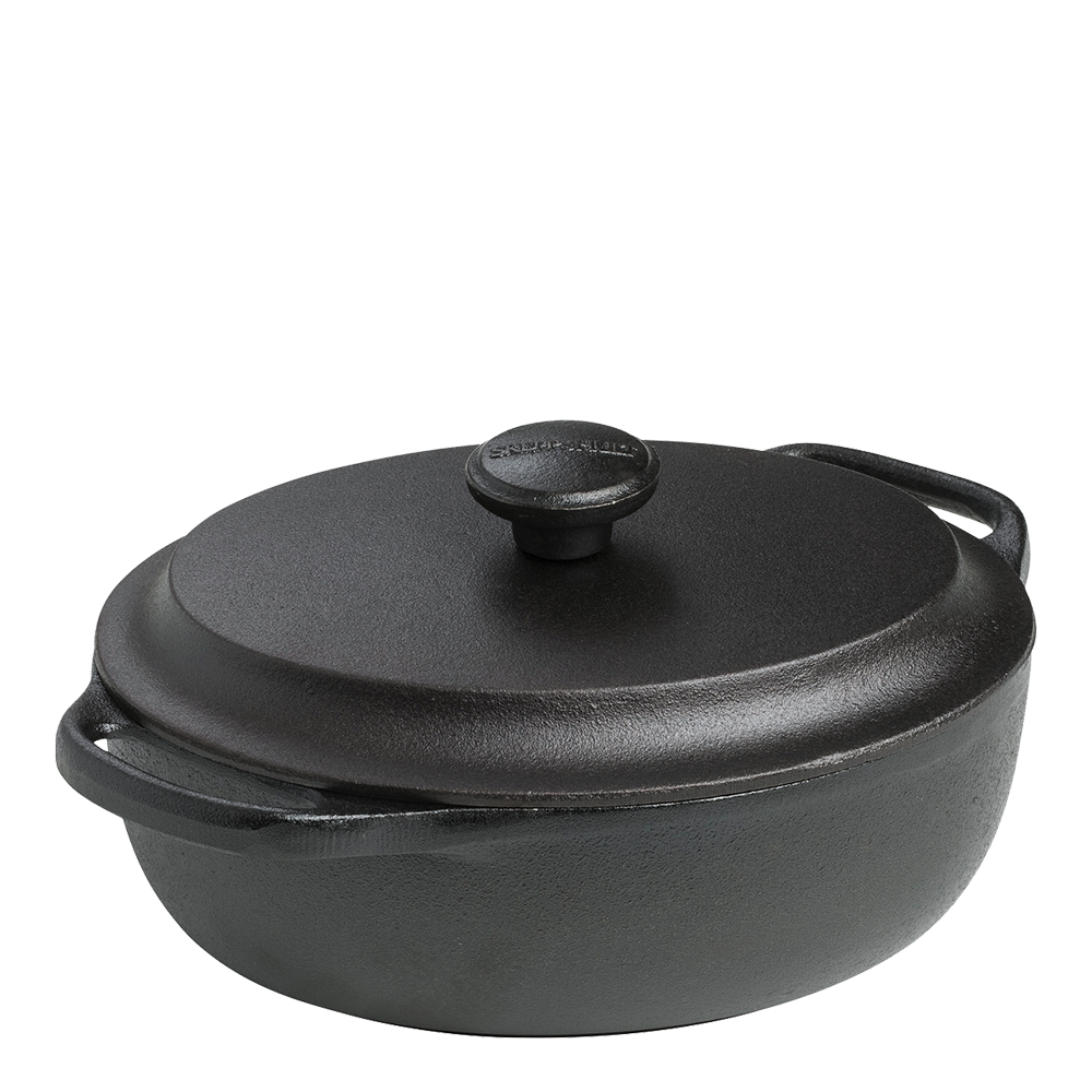 Gryta oval med järnlock 2 L