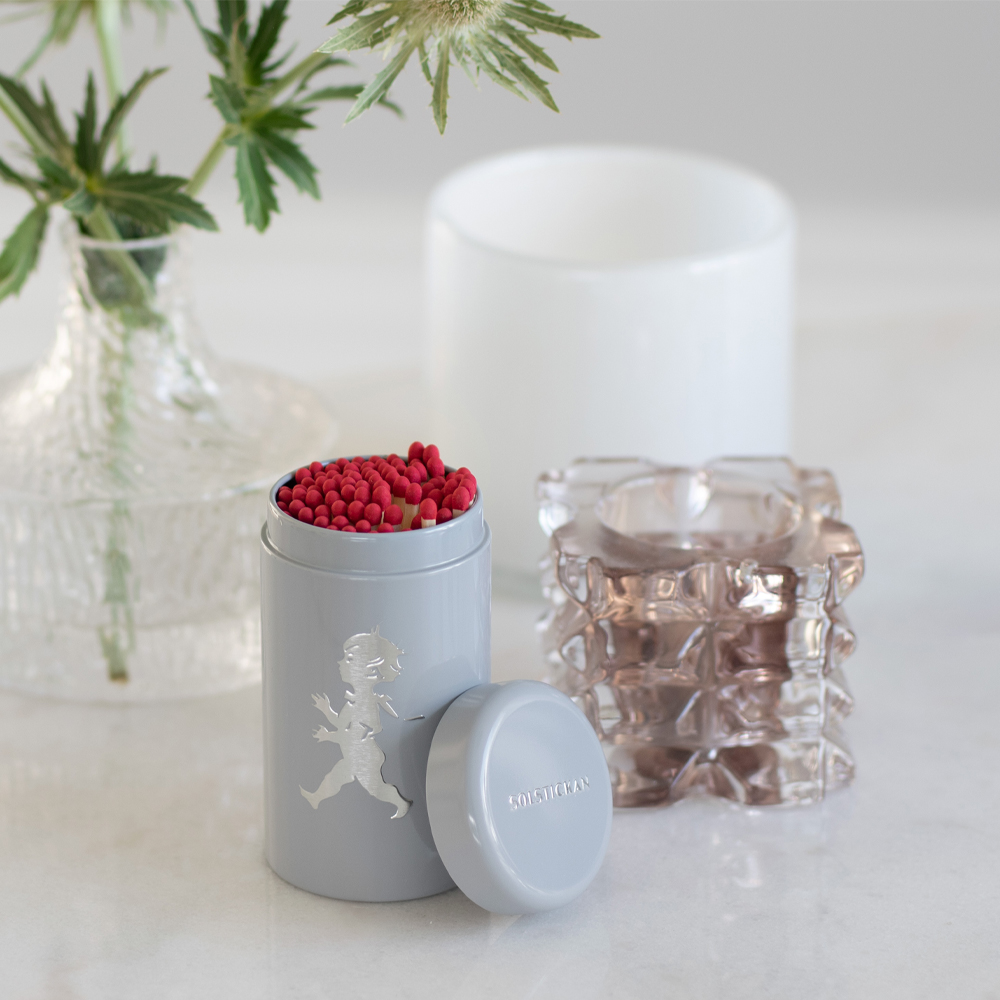 Tändsticksrör 10 cm Grå