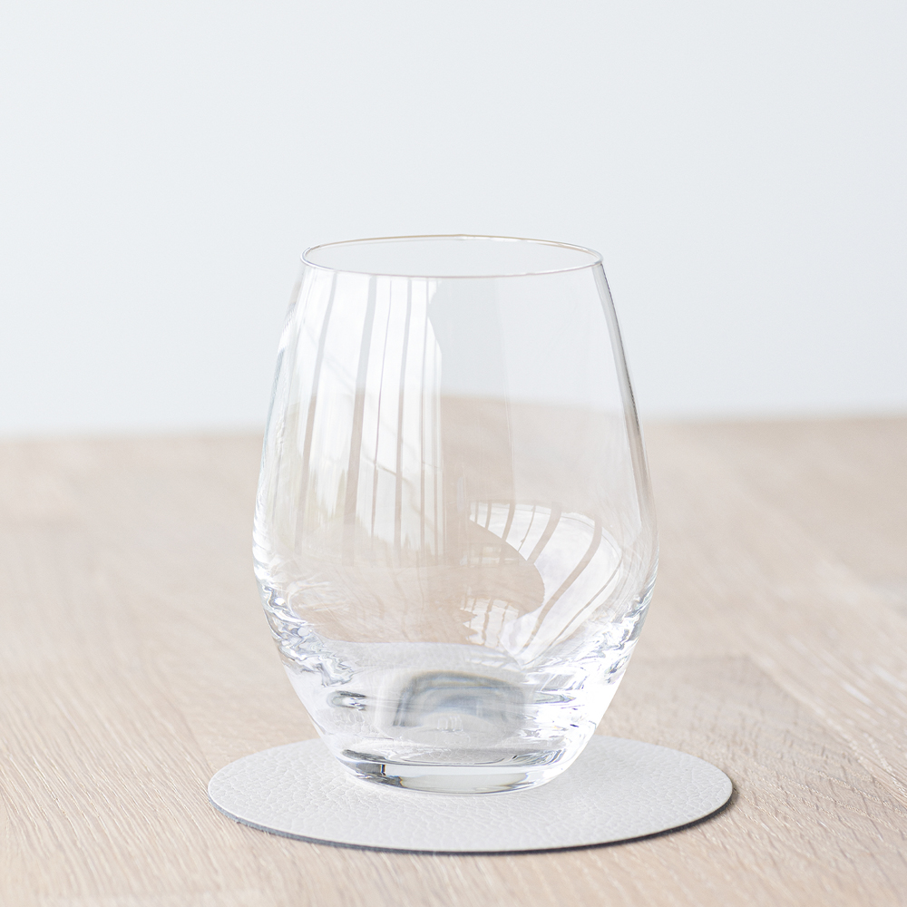 Leather Serene Circle Glasunderlägg 10 cm Cream