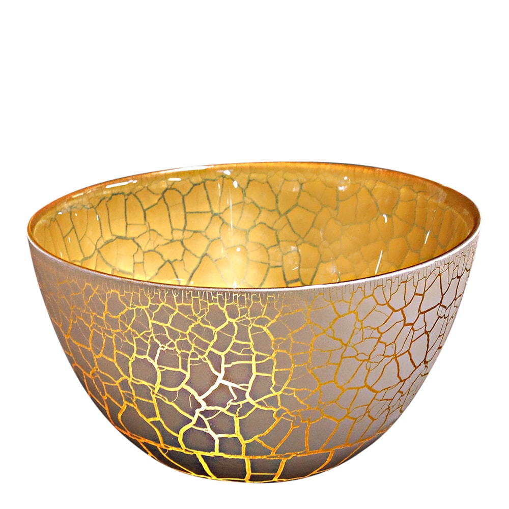 Croco Skål 21 cm Vit/Guld