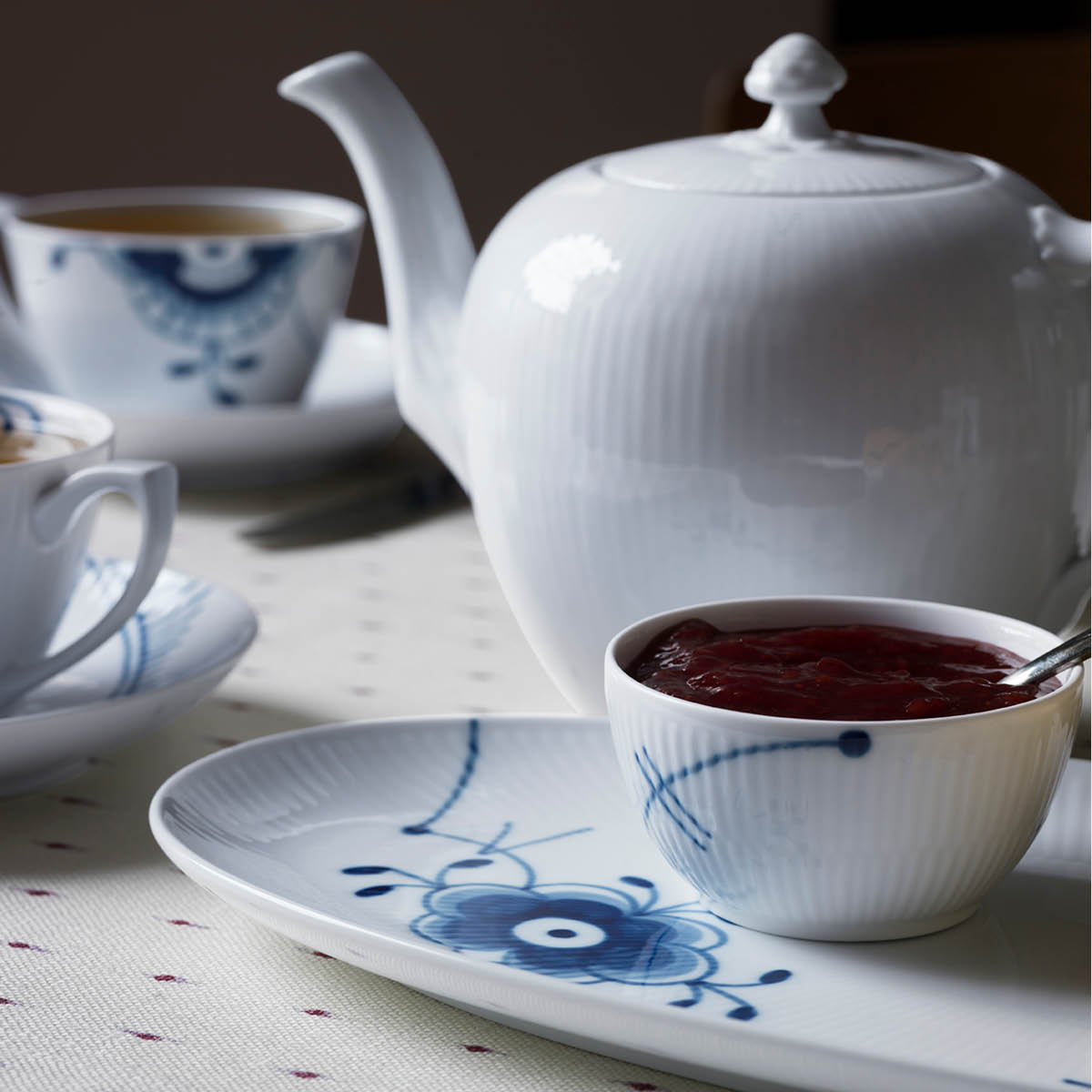 Blue Fluted Mega Skål 15 cl