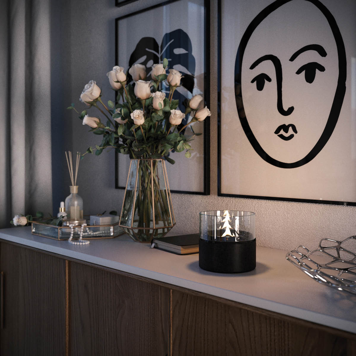 Café Raw Lykta 14 cm Svart