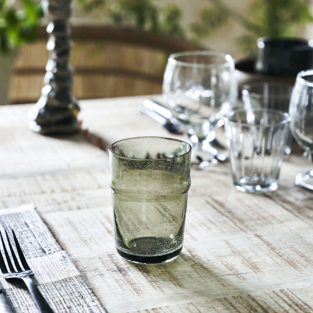 Rain Glas 10,5 cm 2-pack Gr&ouml;n