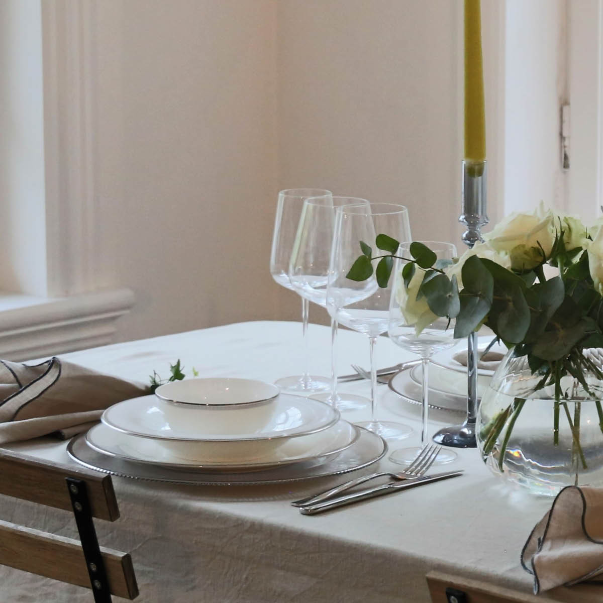 Silver Paisley Dessertsk&aring;l 12,6 cm Vit