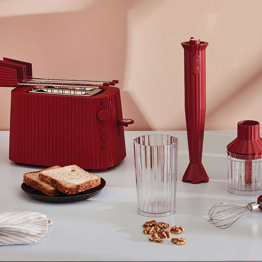 Alessi Plissé Toastgaller Röd