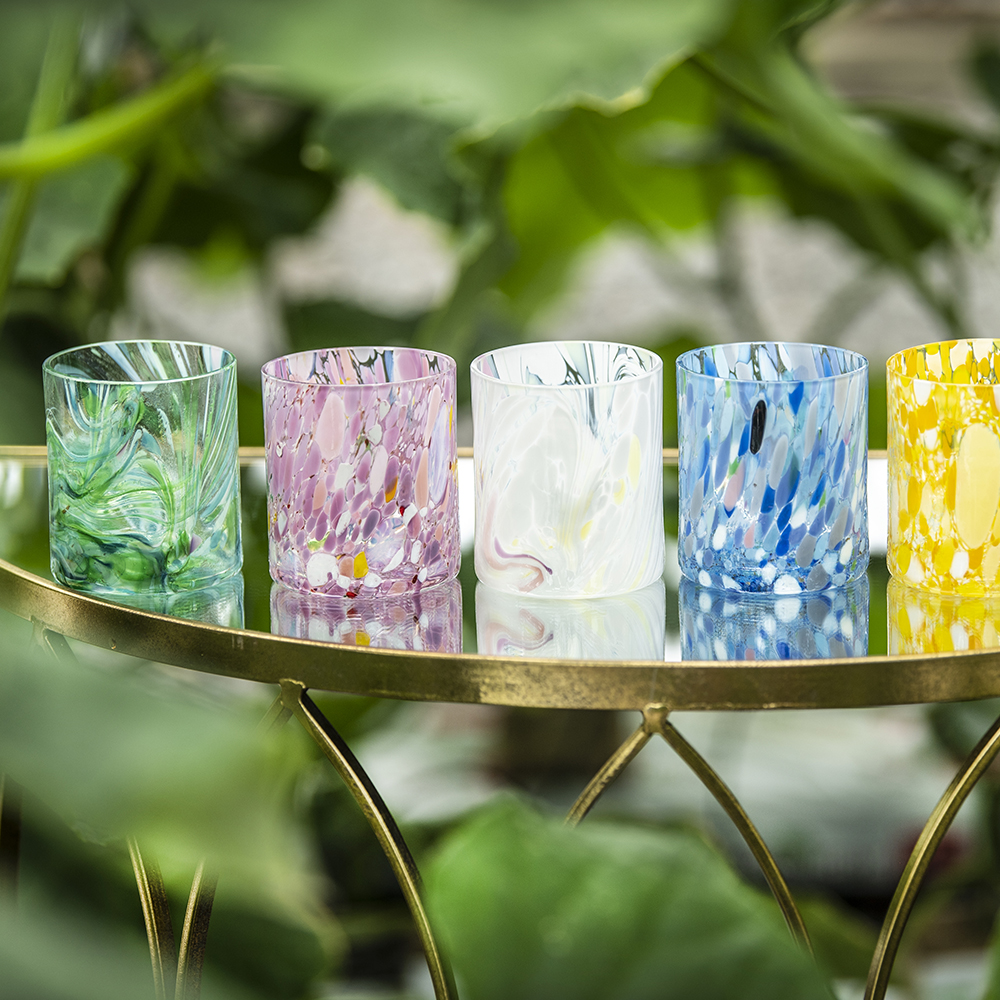 Swirl Ljuslykta 9 cm Grön