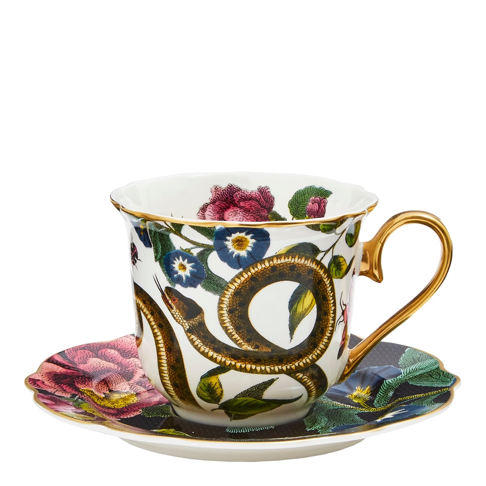 Creatures of Curiosity Tekopp med fat 25 cl Snake/Black