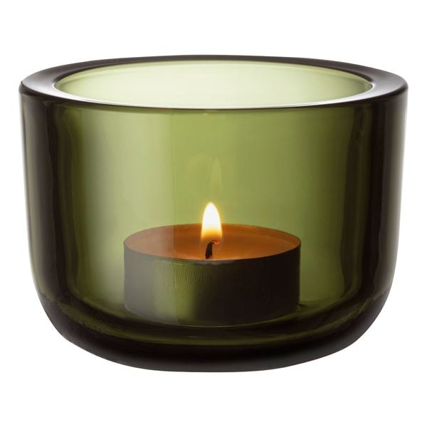 Valkea Ljuslykta 6 cm Mossgrön