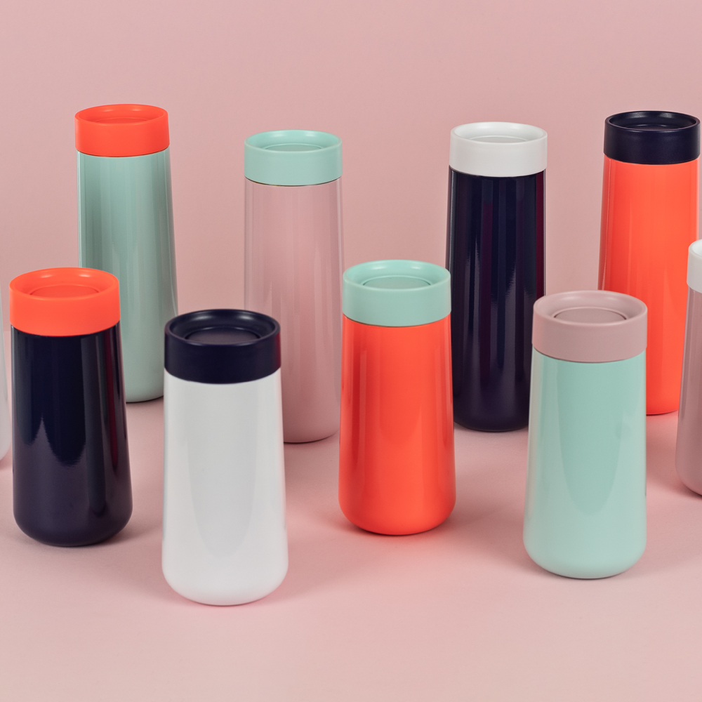 Skittle Travel Mug 24cl White & Indigo