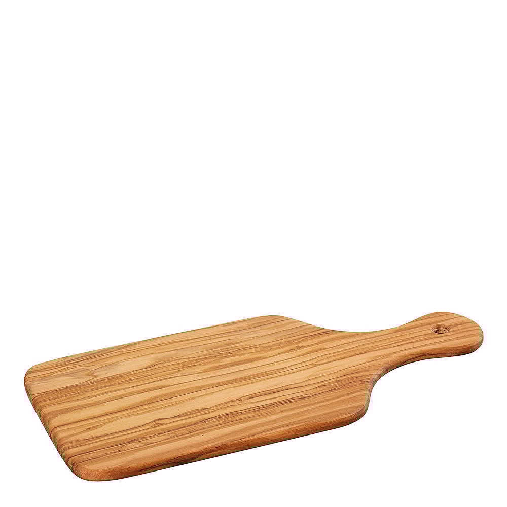 Skärbräda med handtag 29x14 cm Olivträ