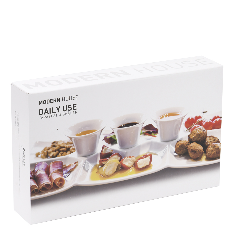 Daily Use Tapasset Skålar och Fat Vit