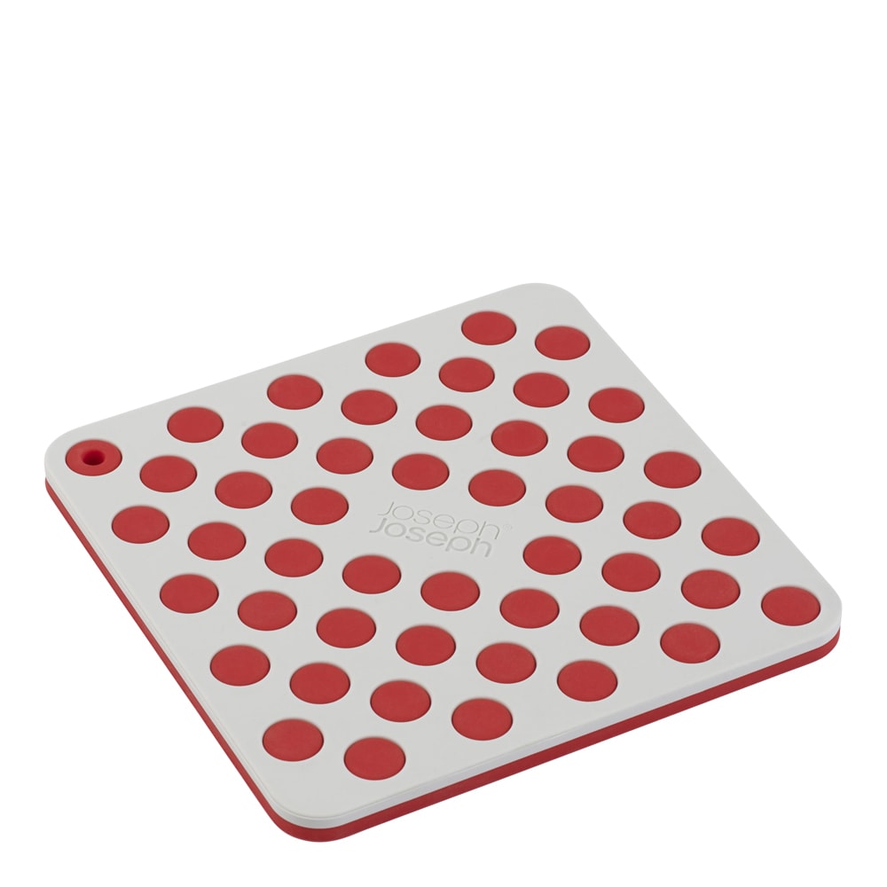 Duo Grytunderlägg 14x14 cm Grå/Röd