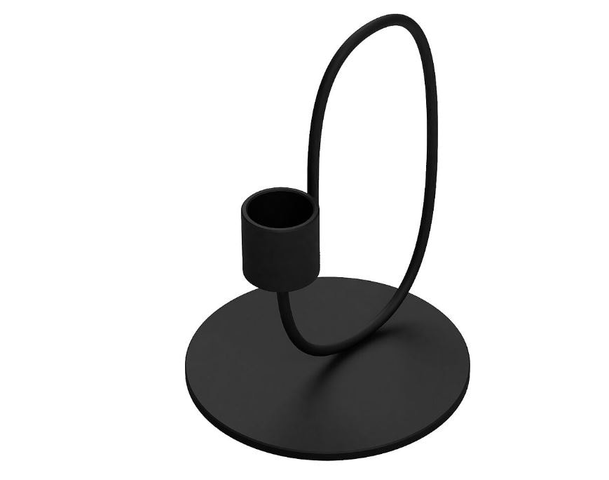 Swoop Ljusstake 13 cm Svart