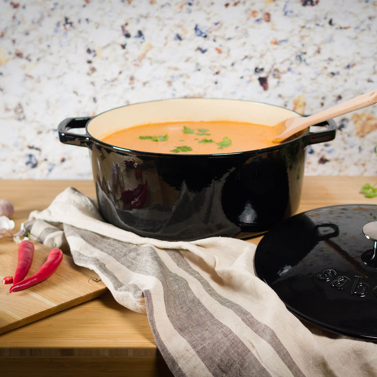 Sabor Gjutjärnsgryta 9,5 L Svart