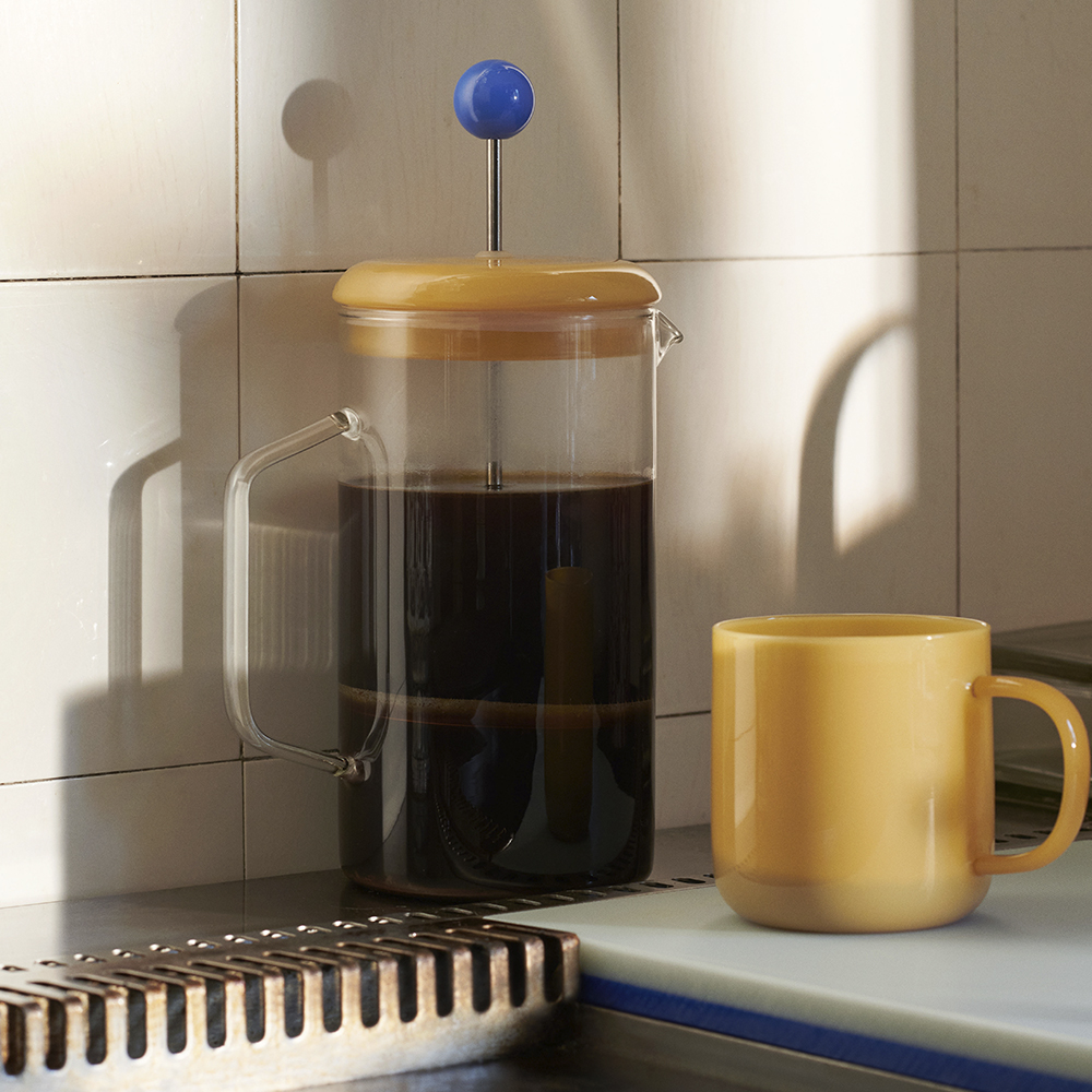 Sowden Borosilikat Pressobryggare 1 L Klar/Gul
