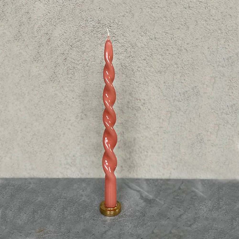 Platta Lack Ljus Snurrade 29 cm 2-pack Persika