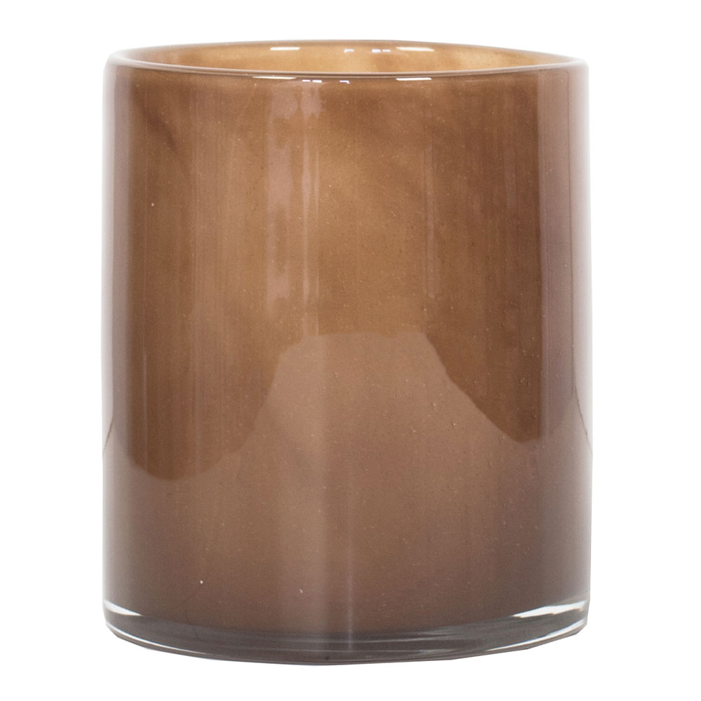 Lyric Ljuslykta Glas 12x14 cm Brun