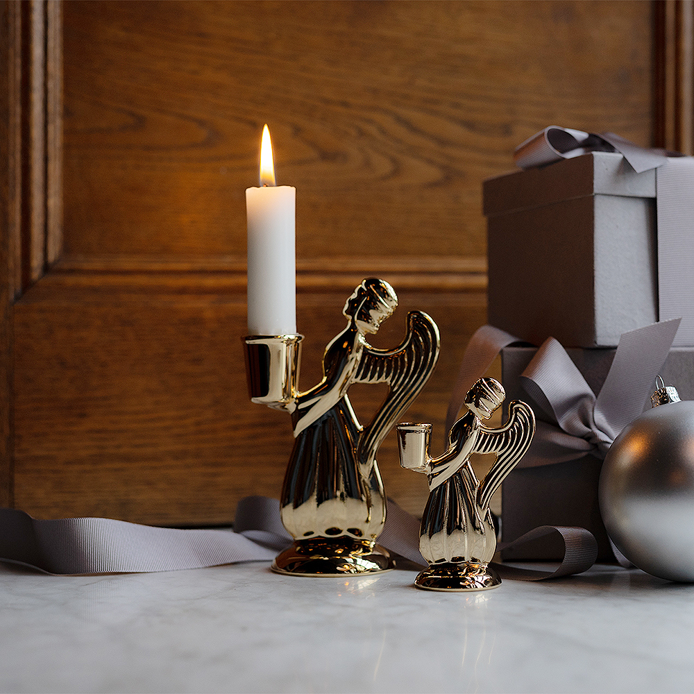 Skyddsängel Stor 14 cm Förgylld mässing