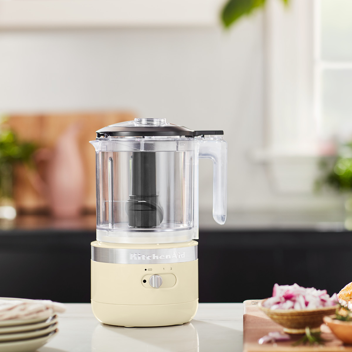 KitchenAid Cordless Gr&ouml;nsakshackare Sladdl&ouml;s Crème Vit