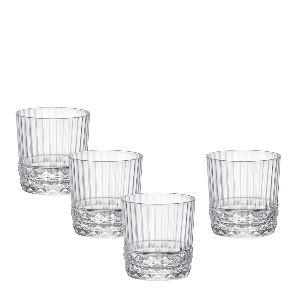 America Whiskyglas 37 cl 4-pack Klar