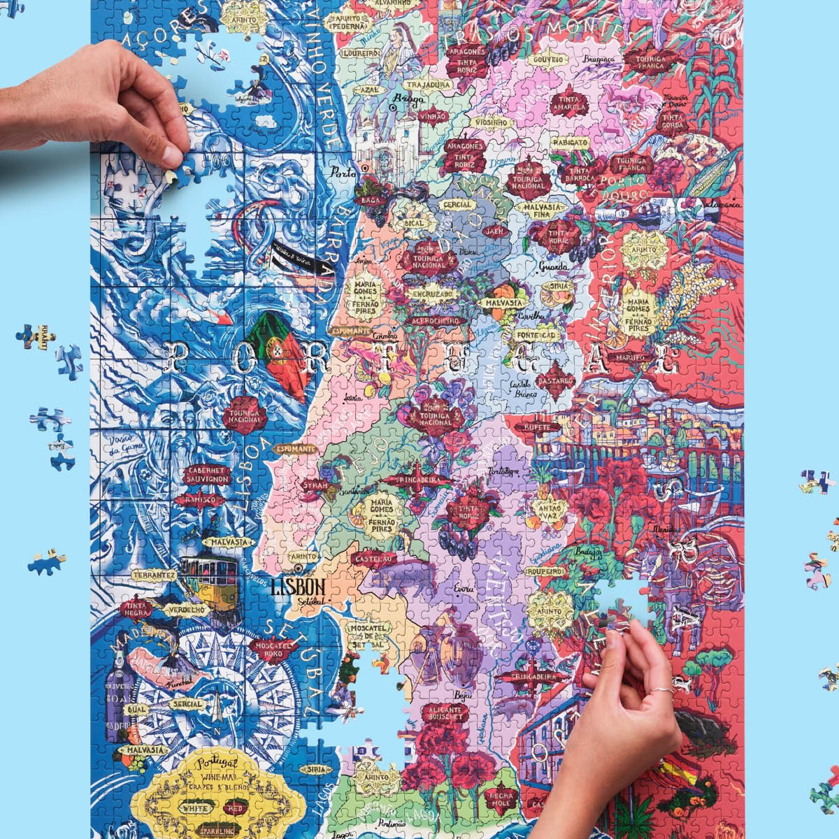 Vinpussel -  Portugal 1000 bitar Blå