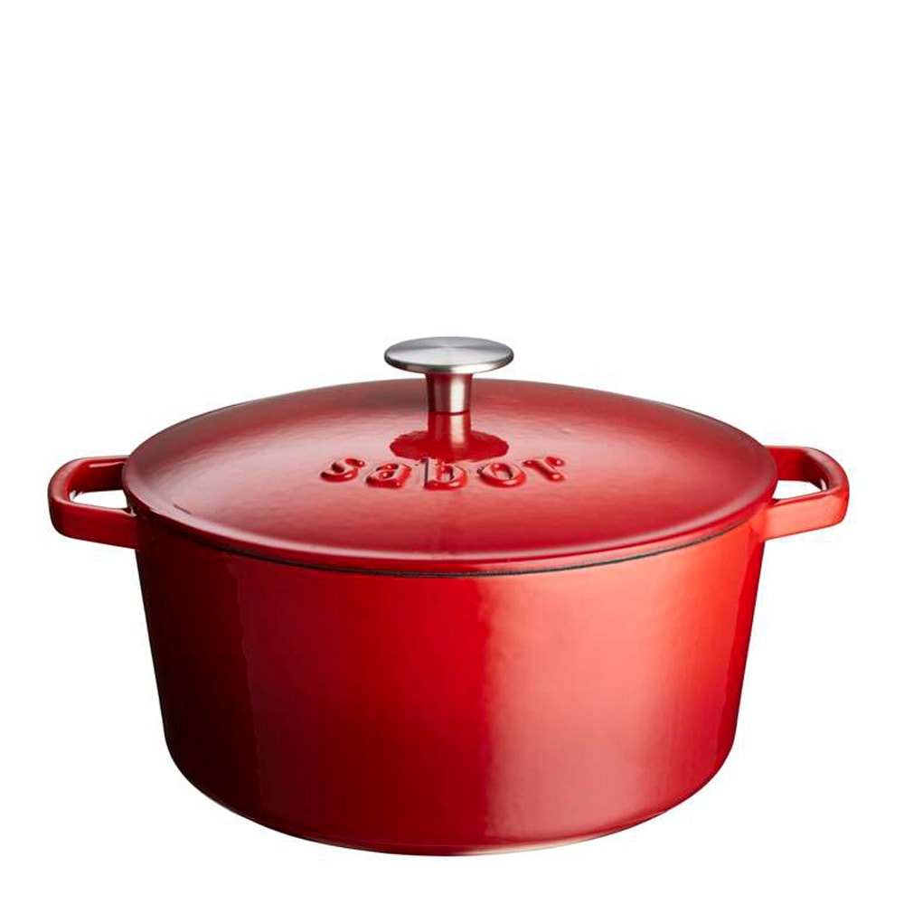 Sabor Gjutjärnsgryta 6,7 L Röd