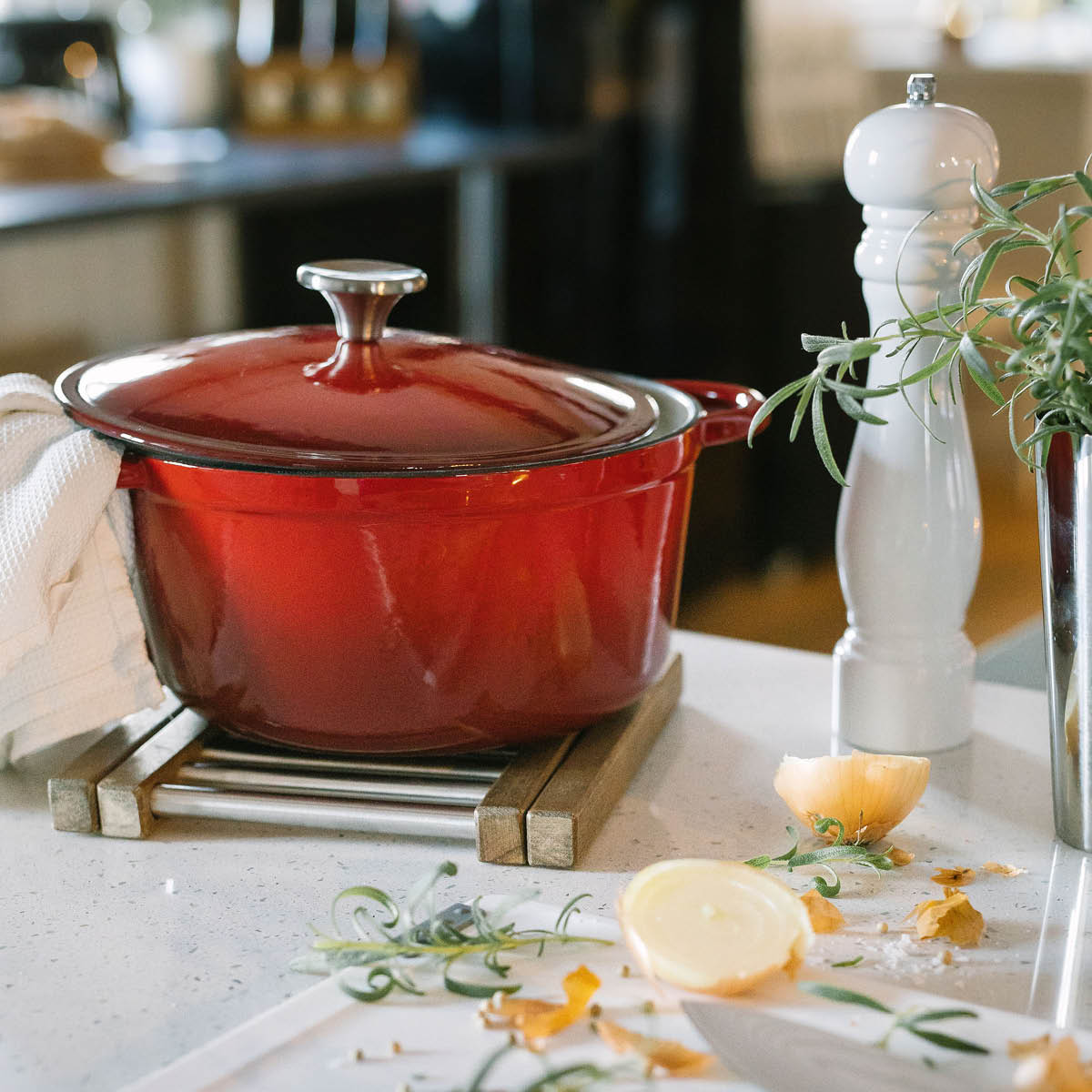 Gjutjärnsgryta 4 liter Röd