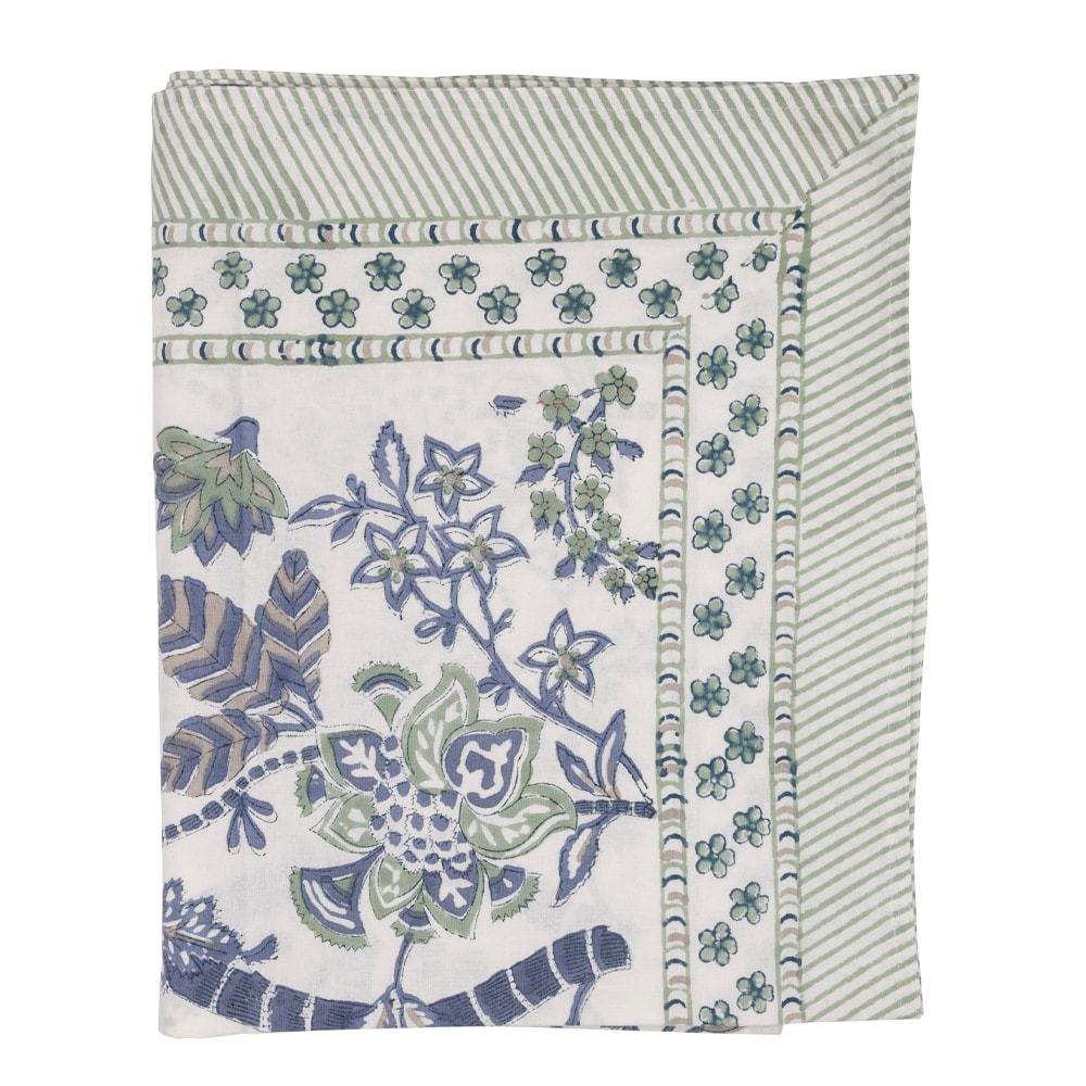 Floral Bordsduk 150x230 cm Sea Blue