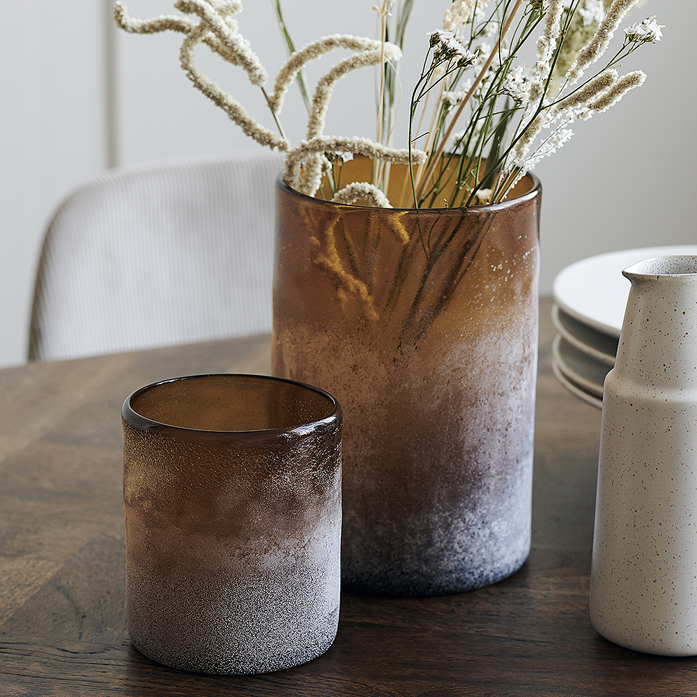 Mist Ljushållare Glas 11,5 cm Brun