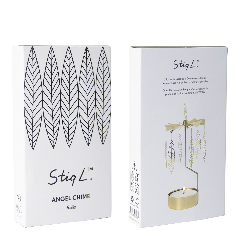 Änglaspel Salix 8x20x8 cm Guldmetall