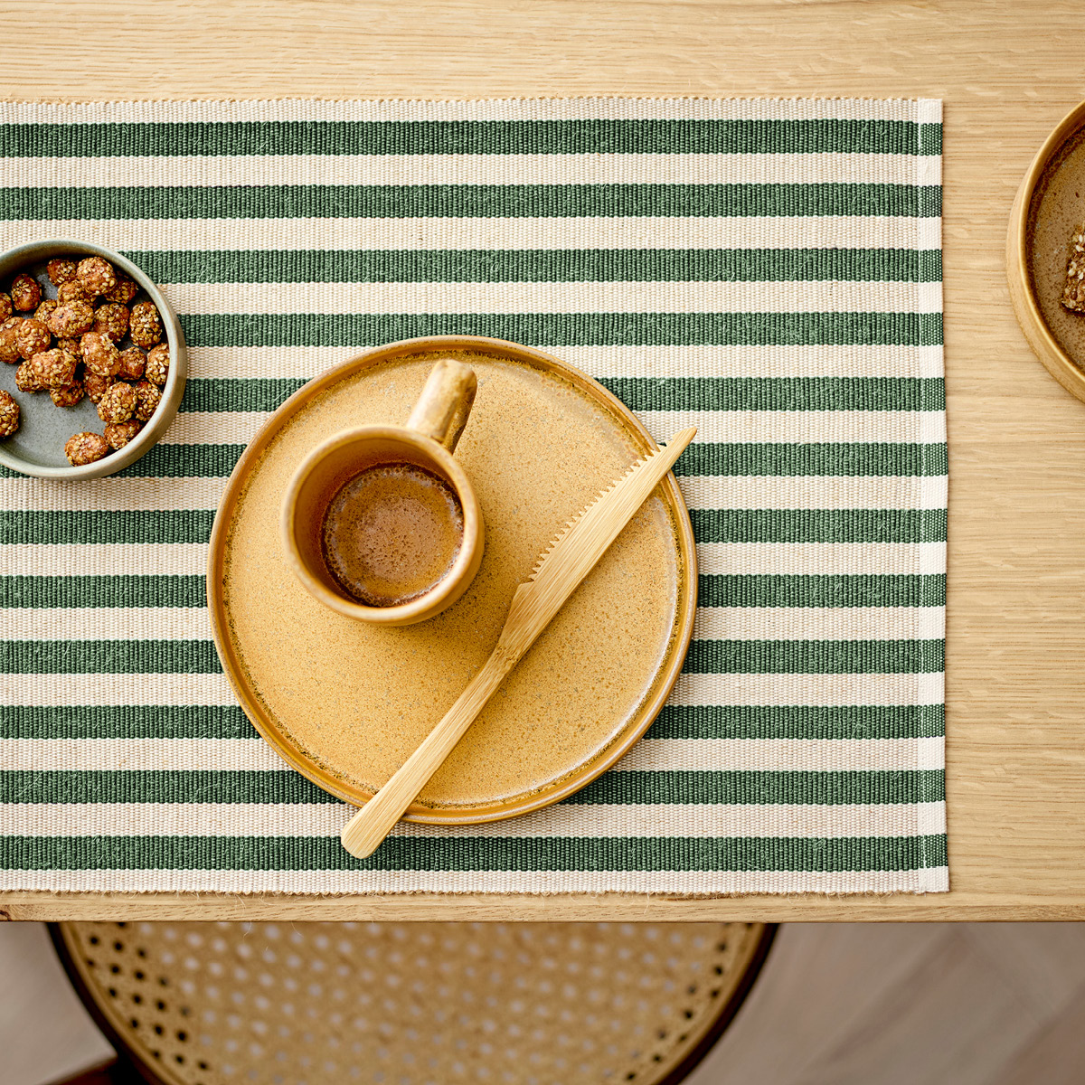 Statement Stripe Bordstablett 33x48 cm 2-pack Grön