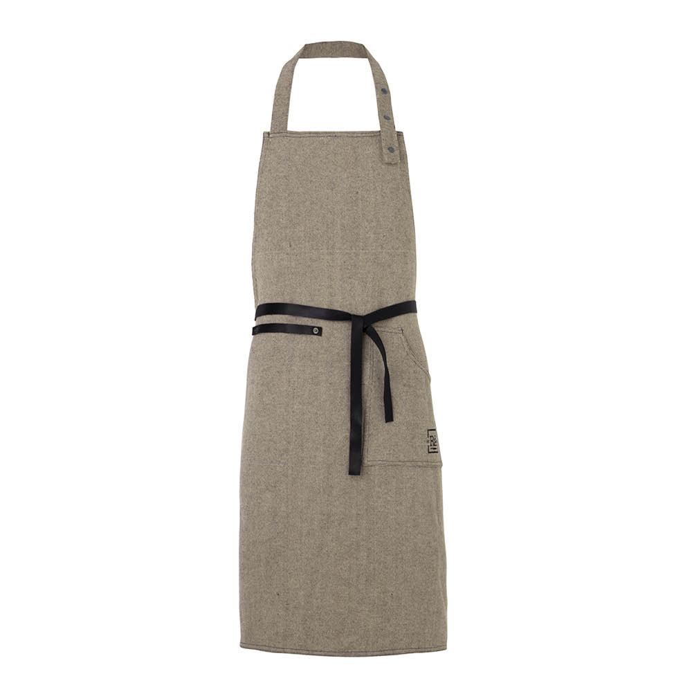 Rå Förkläde 73x95 cm Bomull Mörk Grå