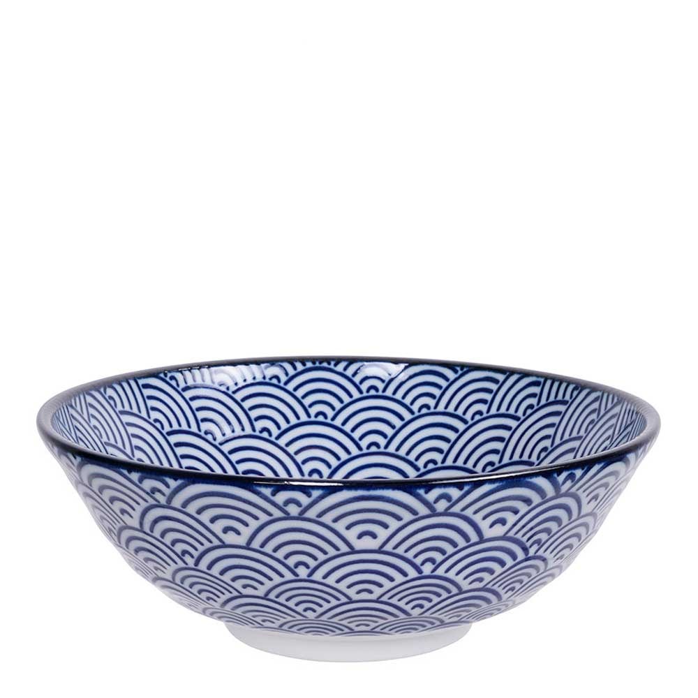 Nippon Blue Soba Skål Wave