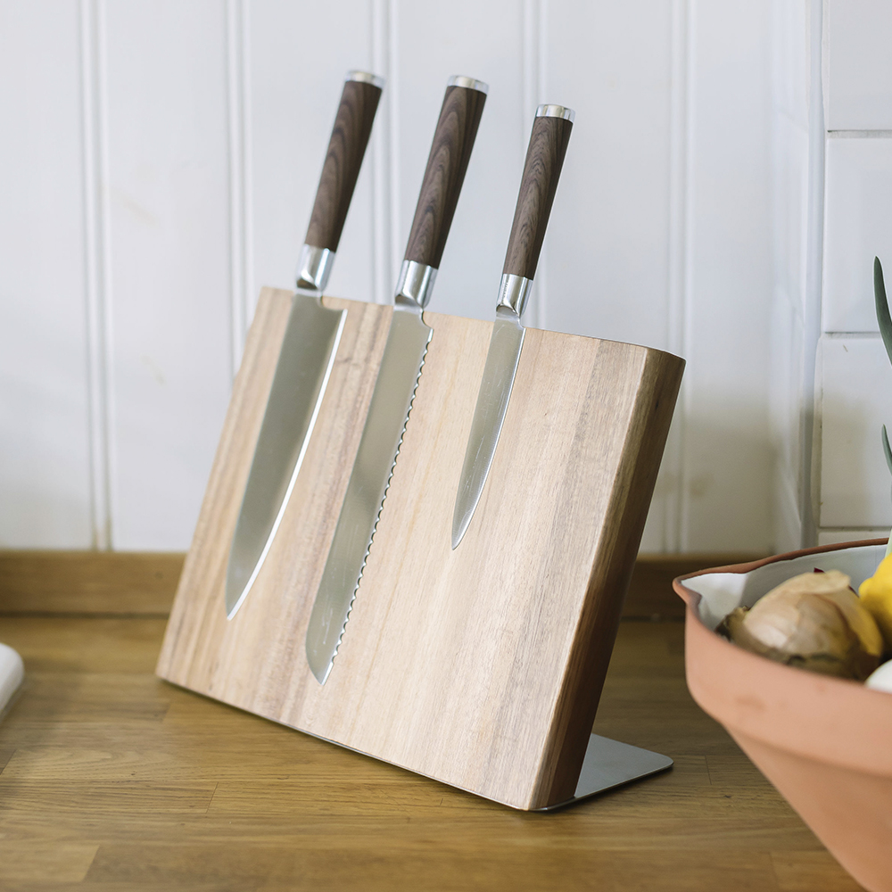 Hugo Knivställ XL Magnet Akacia