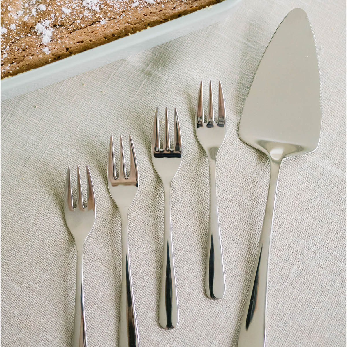 Serveringsset Tårtspade och Tårtgafflar Rostfritt Stål