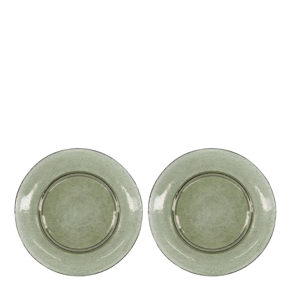 Rain Tallrik 27 cm 2-pack Grön
