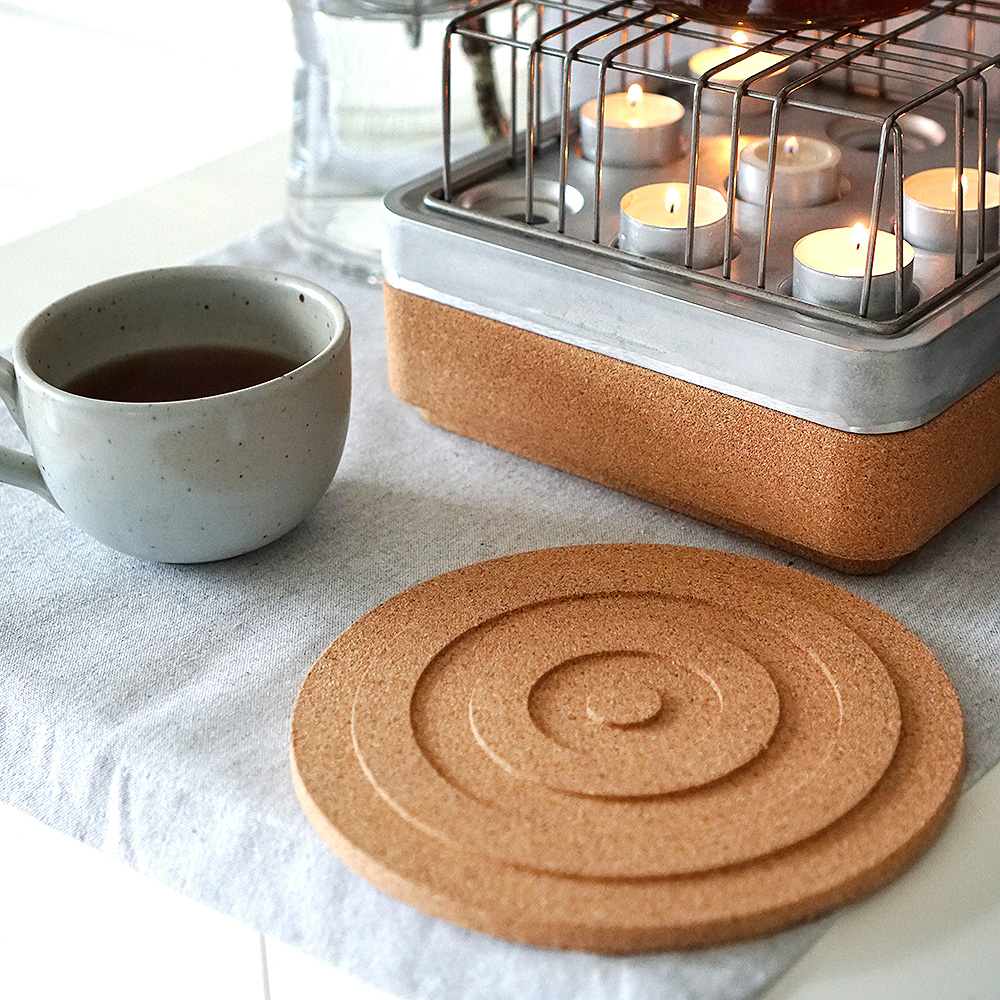 Grytunderlägg Kork 21 cm Natur