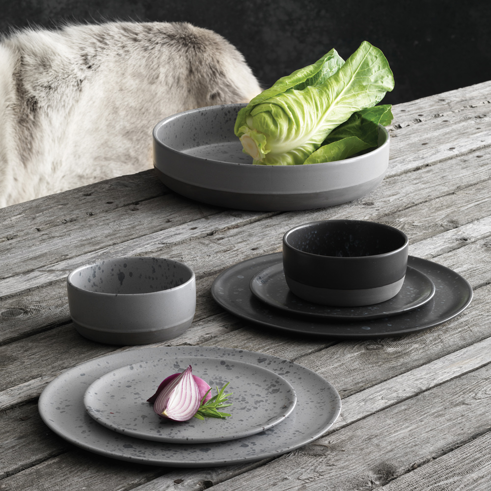 Raw Fat Stengods 34 cm Spotted Grey