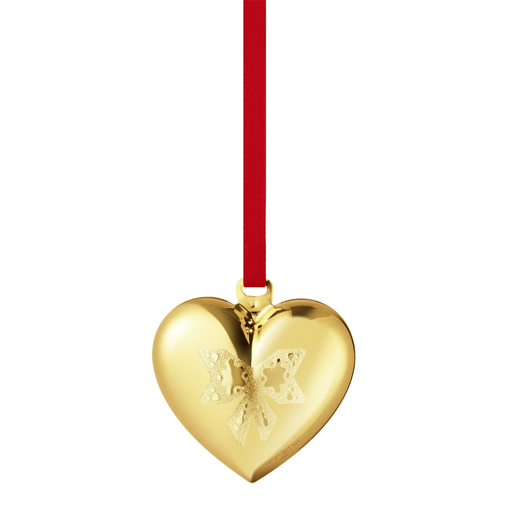 Christmas Collectibles Julh&auml;nge Hj&auml;rta 5,4 cm F&ouml;rgylld